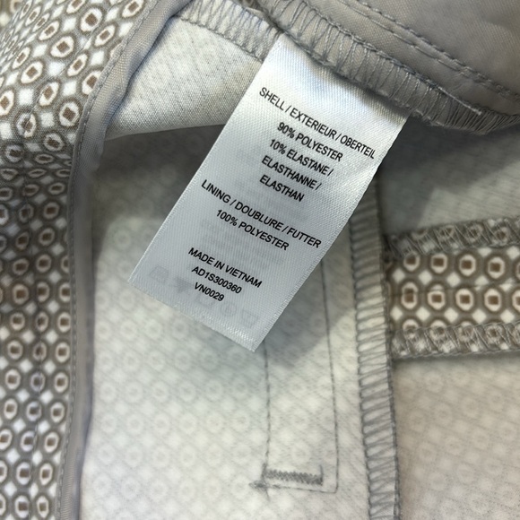 NWT Adrianna Papell Taupe Geometric Print Pants Size 4 - Picture 6 of 11